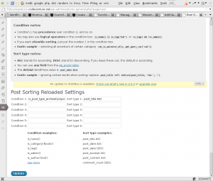 Post sorting reloaded screenshot